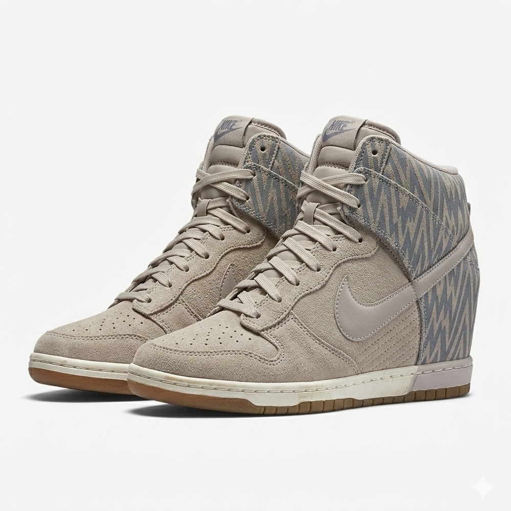 Nike Sky High Dunks High-Top Wedge Sneakers Size 10.5